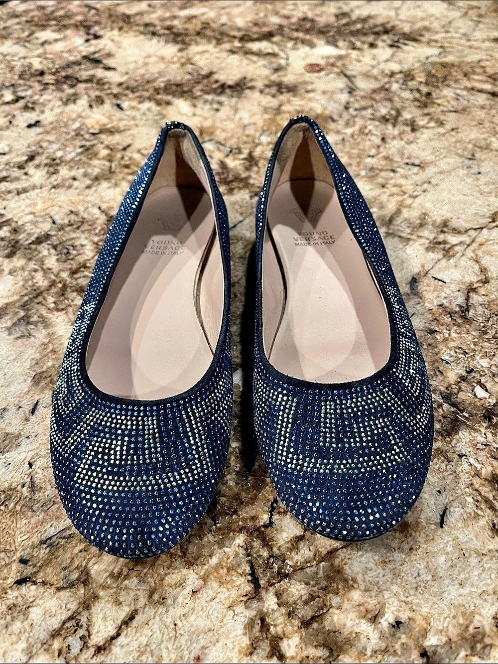 Versace Young Versace embellished ballet flats Embellished Ballet Flats in Blue